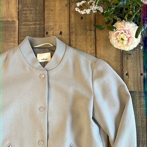 Aritzia Wilfred Ash Grey Bomber Jacket
